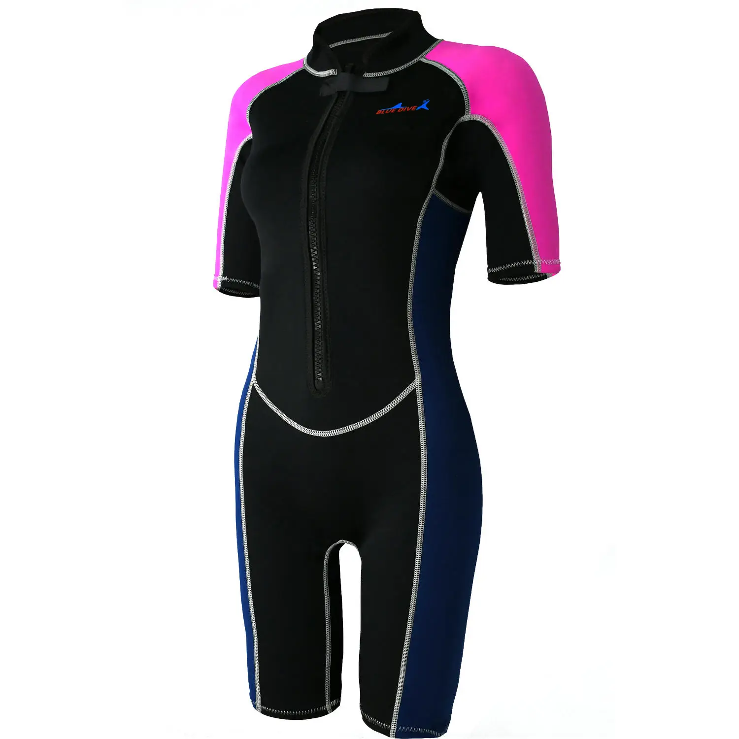 2mm Short Wetsuit Men Neoprene Diving Suit Split Sleeve Women Wet Suit Front Zip Spearfishing Swim Surfing Swimwear