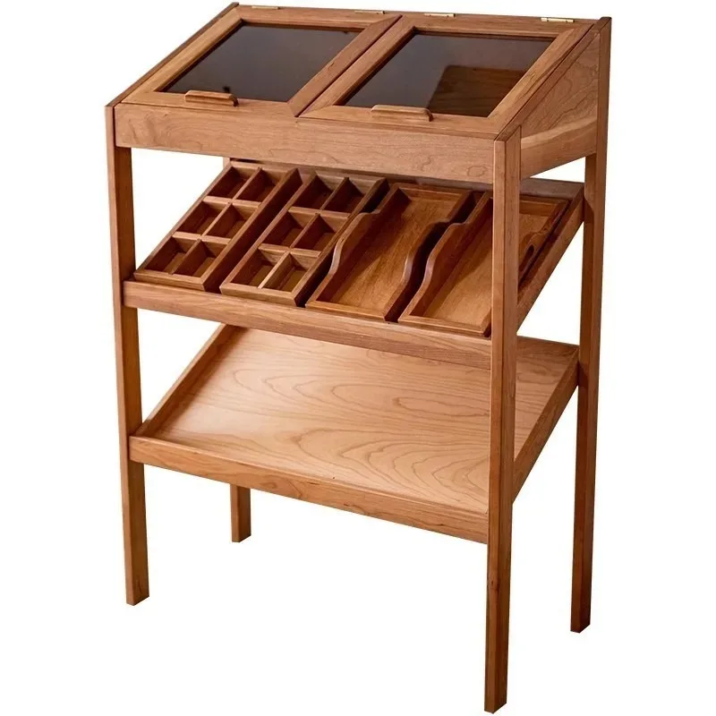 

Solid wood inclined cabinets, storage shelves, light luxury floor-to-ceiling display shelves, decorative shelves