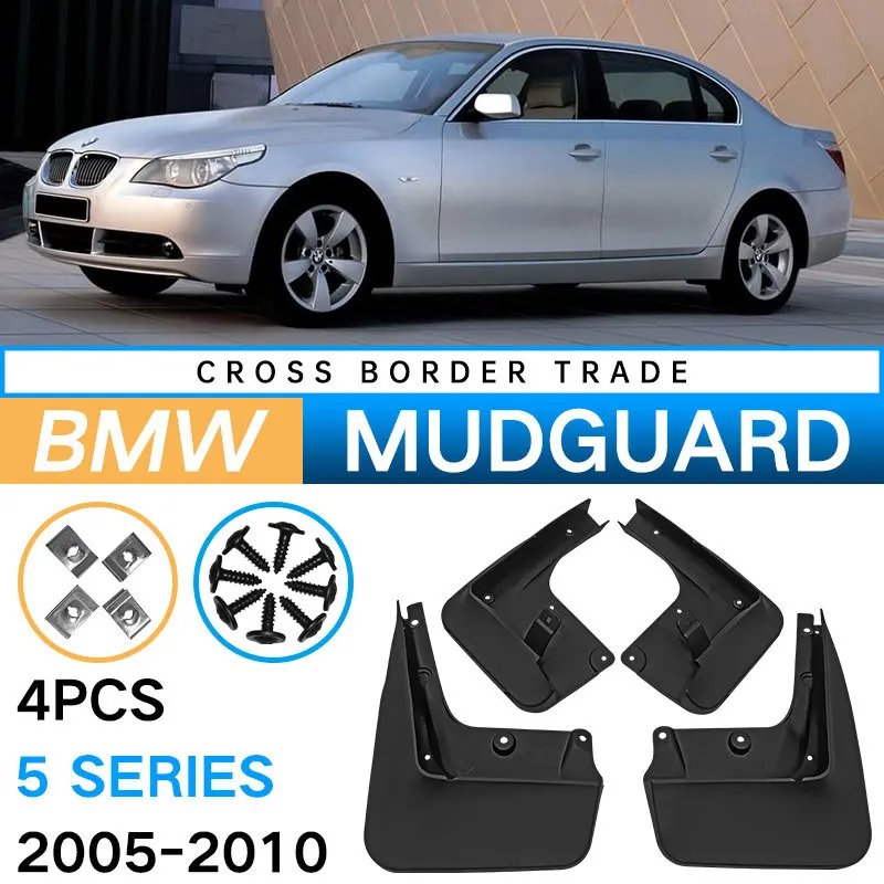 

Front Rear Tyre Wheel Mudguards For BMW 5 Series E60 2004~2010 Exterior 4pcs Splash Guards Mudflaps Mud Fender Guard Accessories