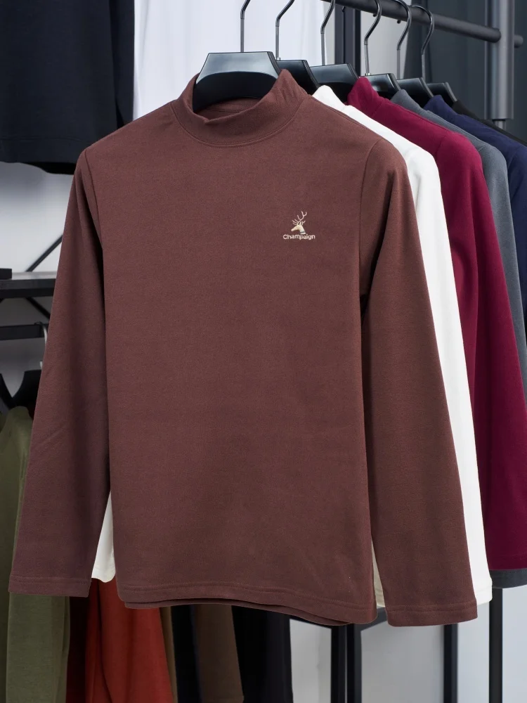 موضة جديدة لعام 2025 ملابس رجالية مريحة بأكمام طويلة للخريف والشتاء الأكثر مبيعًا بلوفر مطرز أصلي رائع