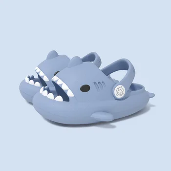 Kids Shoes Slippers Shark Flip Flops Soft Sole Cartoon Slipper Bathroom Sandal EVA Non-slip Children Shoes Sandals