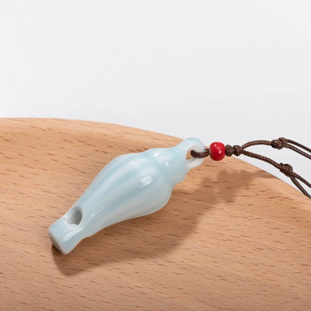 قلادة صافرة سيراميك للنساء ، طراز ريترو ، صناعة يدوية ، مجوهرات أنيقة ، تصنعها بنفسك ، # من من