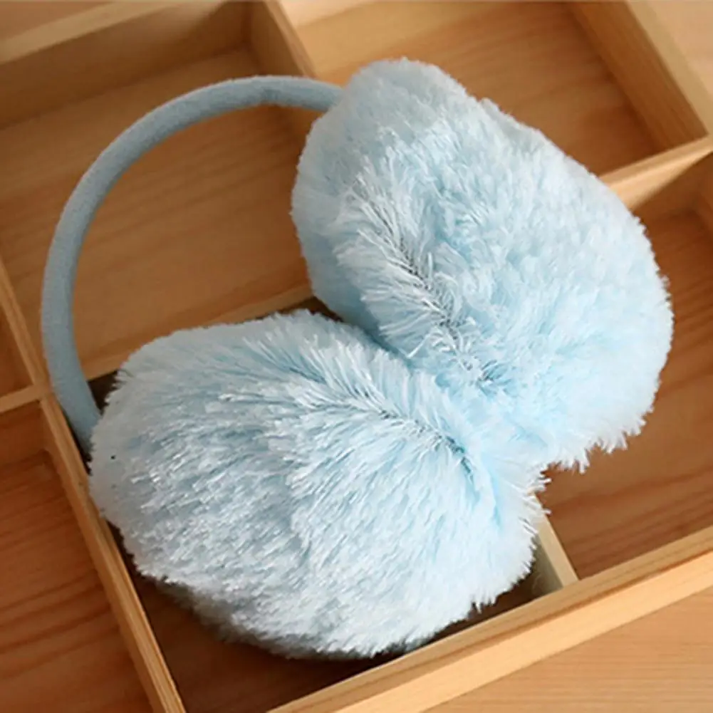 Soft Plush Ear Warmer Soft Warm Solid Color Plush Knit Earmuff Outdoor Cold Ear Muffs Ear Cover Earflaps Headband