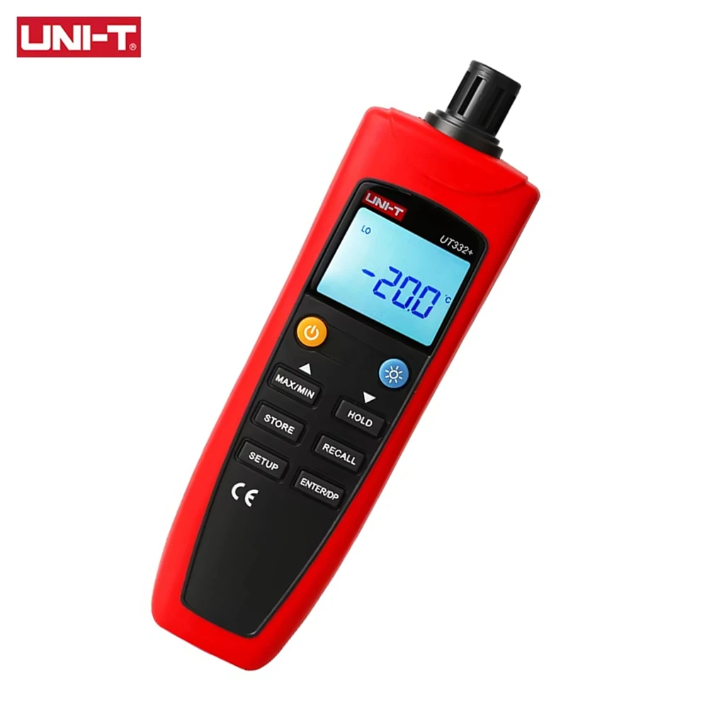UT331+ UT332+ Digital Thermometer Hygrometer Temperature Humidity Data Logger With LCD Display For Laboratory Food Storage Monit