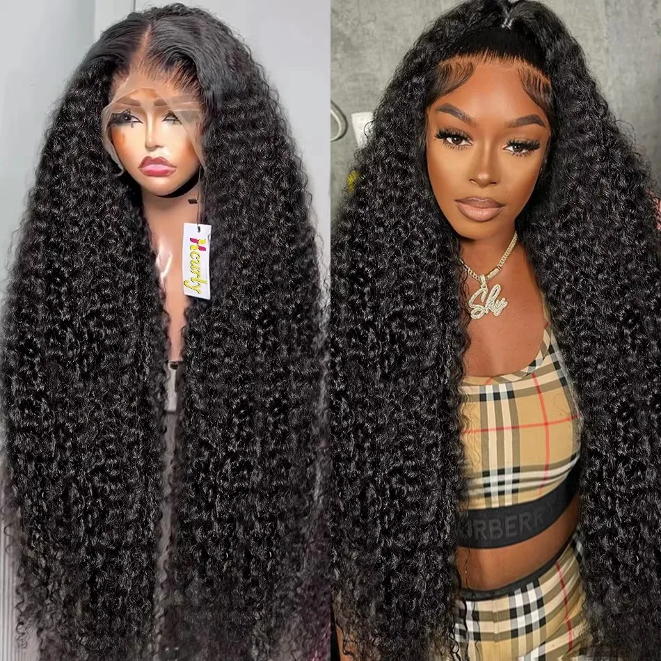 

250 Density 32 38 Inch 13x6 HD Transparent Loose Deep Wave Lace Frontal Wig Human Hair Remy Curly 13x4 Lace Front Wigs For Women