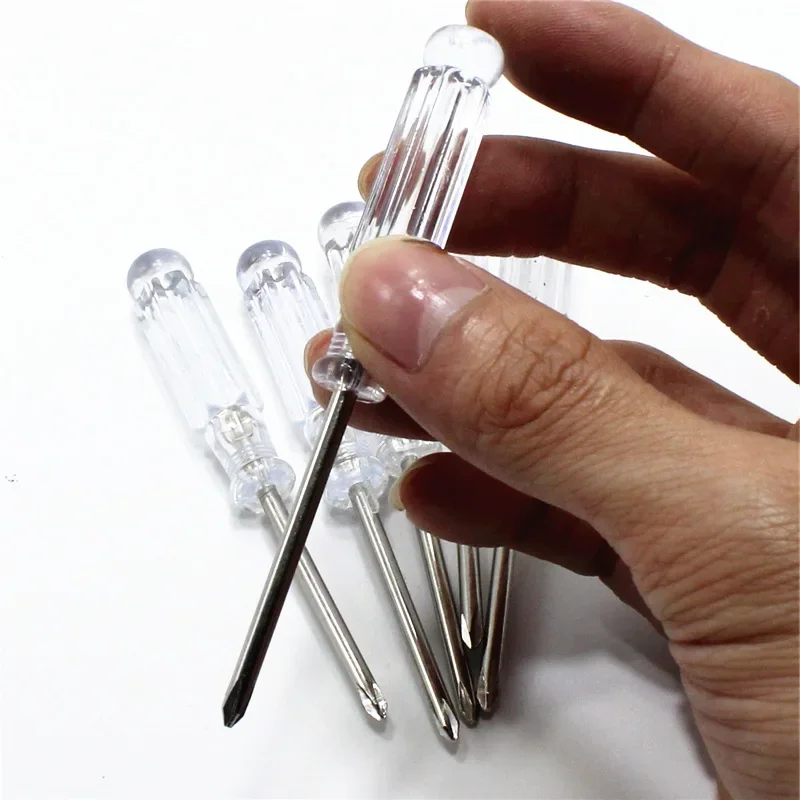 90mm Long Mini Crystal Clear 3.0 Phillips Screwdriver 3mm Small Screwdriver Cross Driver Toy