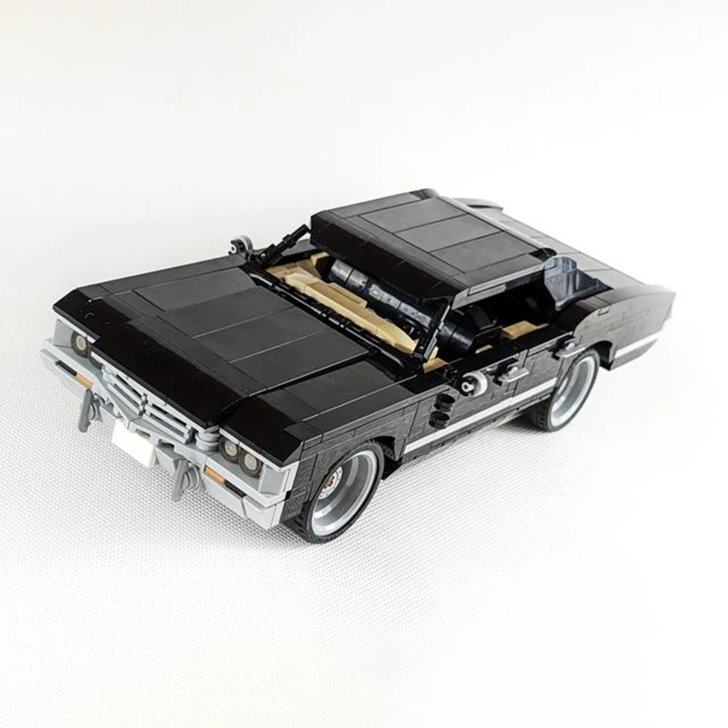 Moc Classic Movie Vehicles Chevroleted Impala Supernatural Car Model Building Blocks Creative Assembly Bricks Toys Kids Gifts