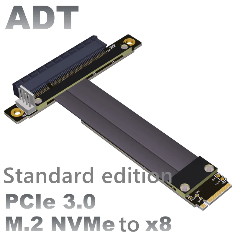 

M2 NGFF NVMe interface extension cable to PCIE x8 graphics card built-in adapter M.2 8x Speed bandwidth: PCIe 3.0x4 gen3 32G/bps