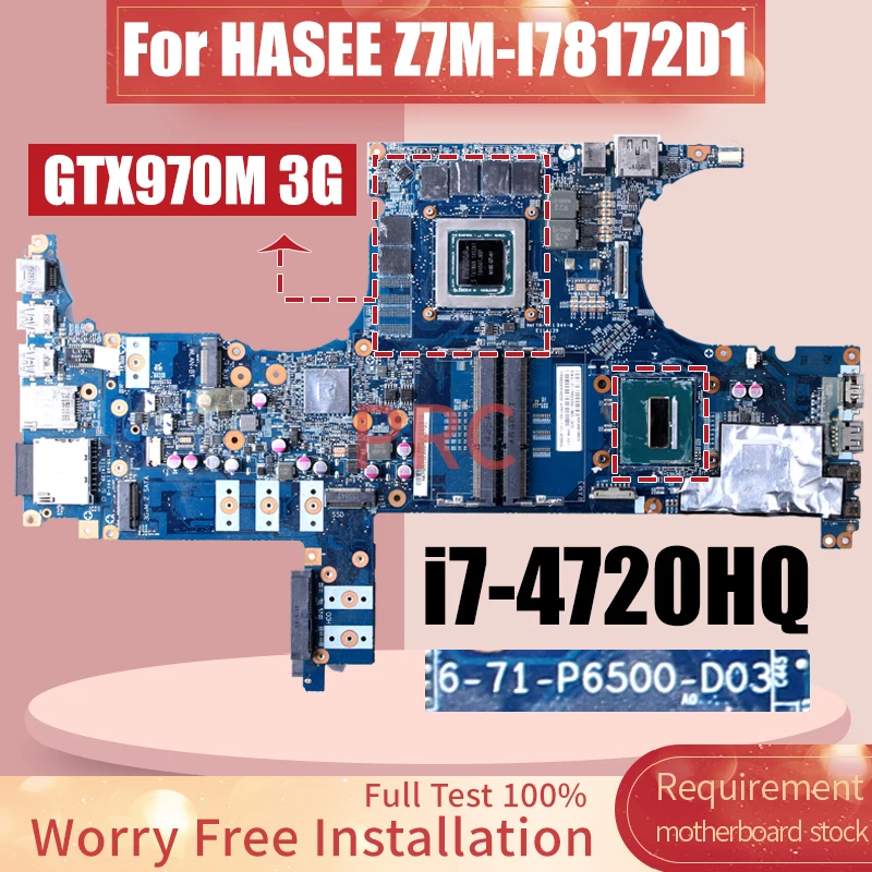 

6-71-P6500-D03 для ноутбука HASEE Z7M-I78172D1 GTX970M 6-77-P650SE0A i7-4720HQ