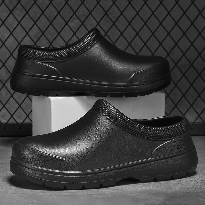 Men Women Clogs Waterproof Garden Shoes Chef Shoes Rubber Sandals Raining Water Shoes Kitchen Restaurant Work Oil Proof Unisex