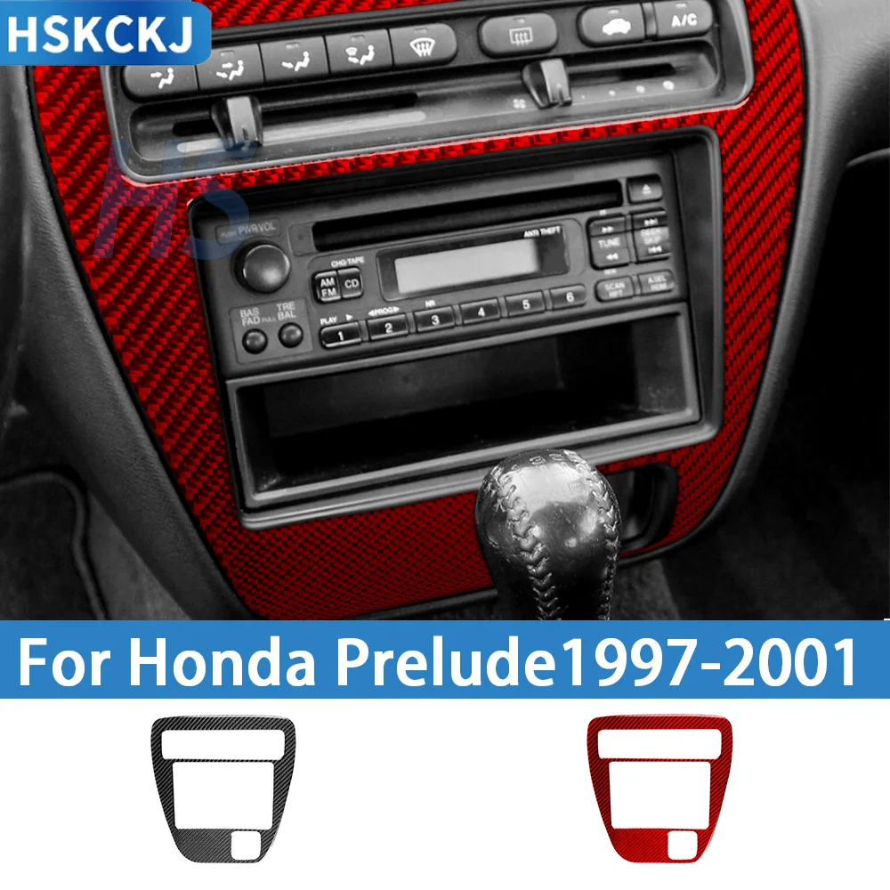 

Carbon Fiber Center Console CD Panel Cover Trim Sticker For Honda Prelude 1997-2001 Car Interior Decoration Sticker