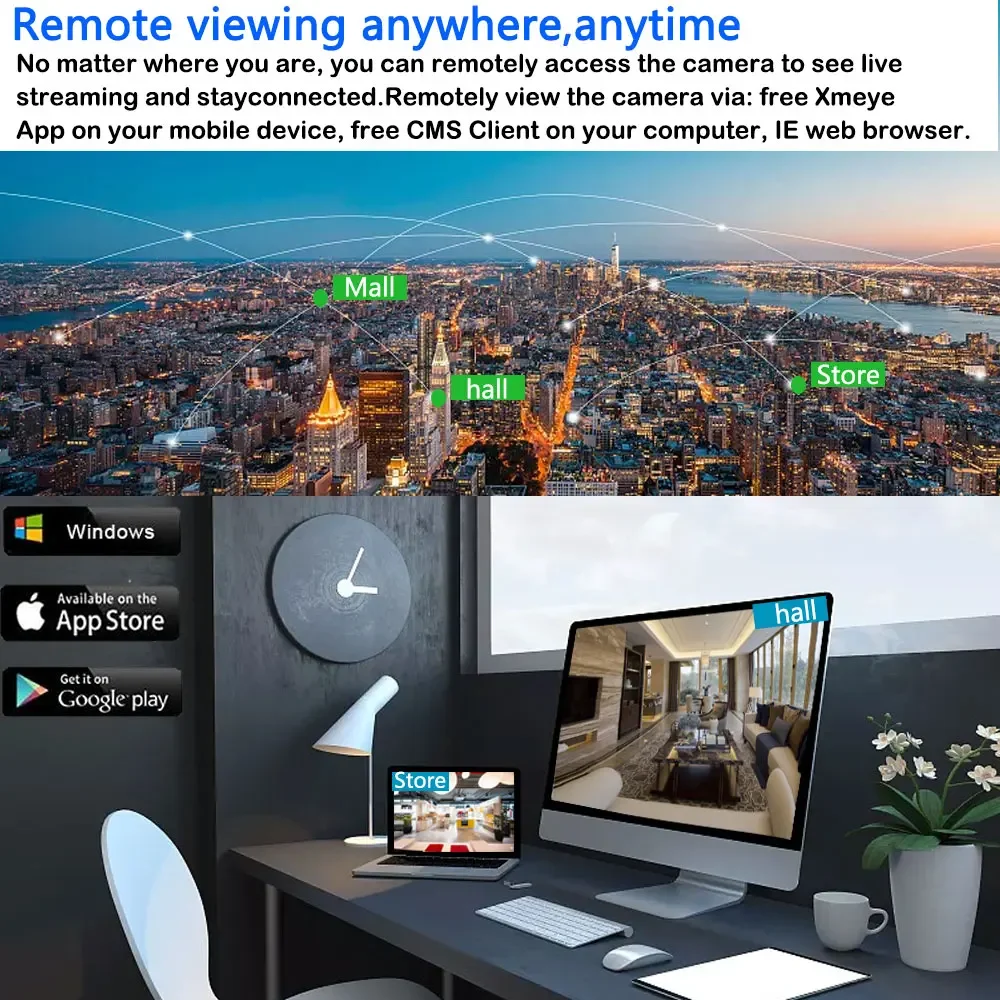 H. 265+8CH 4K Ultra HD CCTV DVR Kit Suitable for 8MP Hemisphere Home Security Camera System P2P Video Surveillance Kit