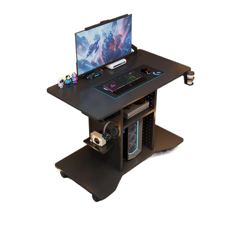 Small home bedroom gaming desk, single writing desk, small apartment can put the host and move the small table