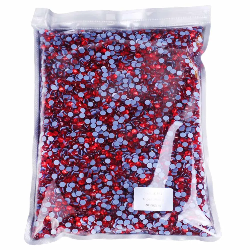 

900g SS6 Glitter Glass Lt.siam Hotfix Rhinestones for Clothing Shoes Skirts Phone Case Decorations