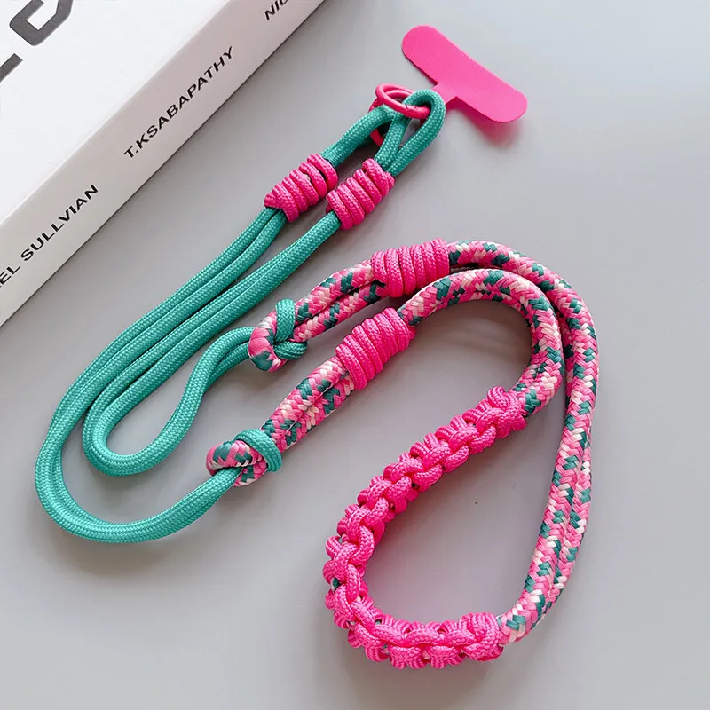 الهاتف المحمول حبل متعدد الوظائف شخصية المنسوجة البوليستر نمط طويل الهاتف المحمول معلقة Crossbody يمكن تعليقها يده الرقبة