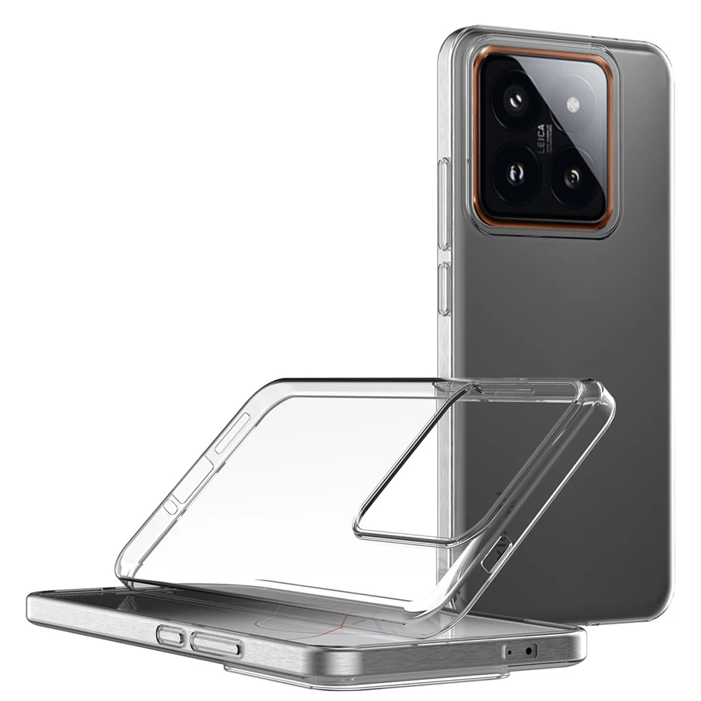 

Original Silicone Soft Case For Xiaomi Mi 14 14T 13 13T T Pro Ultra Thin Clear Cover Transparent Shell Shockproof Back Coque