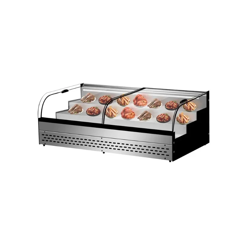 Desktop display cabinet stall ice table refrigerator tricycle two-step fried string commercial