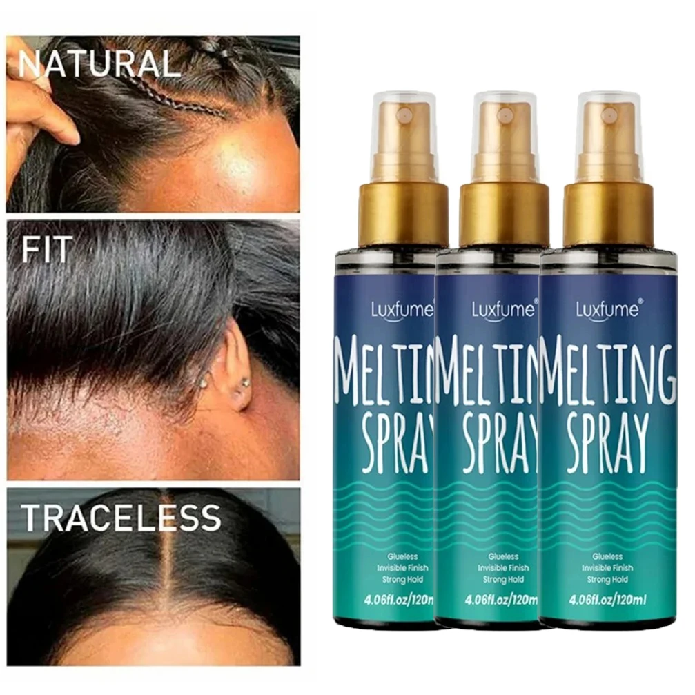 

3PCS 120ml Front lace wig glue Melting Spray For lace wigs Long Lasting melting Spray Front Lace Wig Glue spray to melt the wig