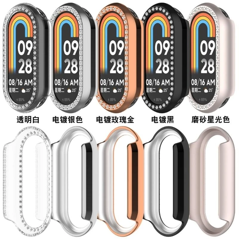 Capa do moldura do smartwatch para banda 10 casas abrasto abrasto relógio oco protetor protetor casca pára