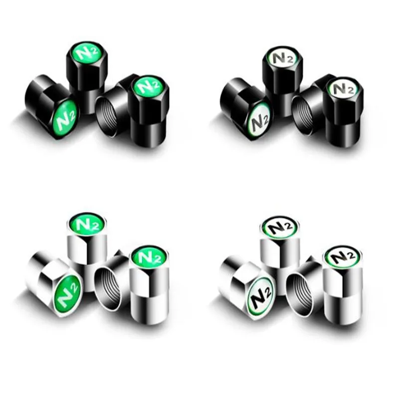 

Car N2 F1 Race Flag Logo Tire Valve Cap Truck Motorcycle Bike Wheel Tire Valve Stem Cap For Cars 100pcs = 25 sets