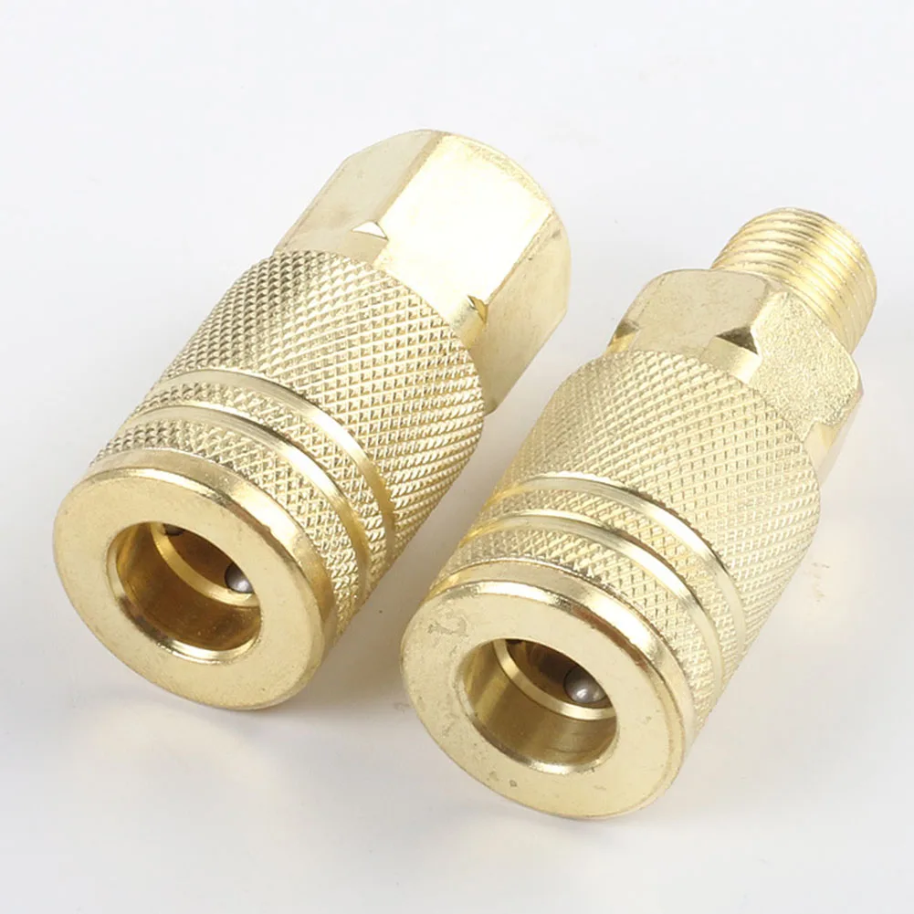 1Pcs Air Compressor Hose Fittings 1/4NPT Male Female Thread Pneumatic Fitting US Standard Type Quick Coupling Connector