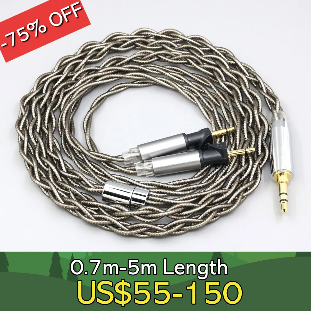 

99% Pure Silver Palladium + Graphene Gold Earphone Cable For Abyss Diana v2 phi TC X1226lite 1:1 headphone pin LN008380