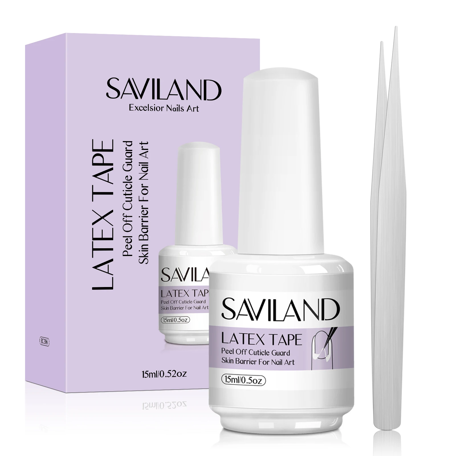 SAVILAND 15ML Nail Peel Off Liquid Anti-Overflow Glue Edge Latex Tape Peel Off Cuticle Guard Nails Finger Lacquer Protector