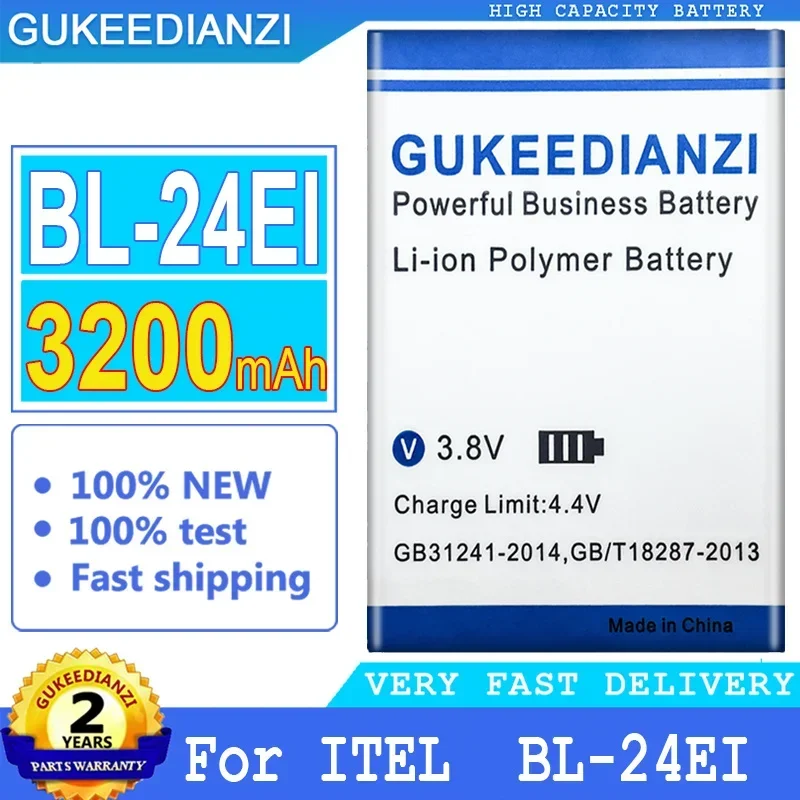 Gukeedianzi-交換用バッテリー、ビッグパワーバッテリー、itelに適合BL-21BI BL-24EI BL-20HI BL-25BI