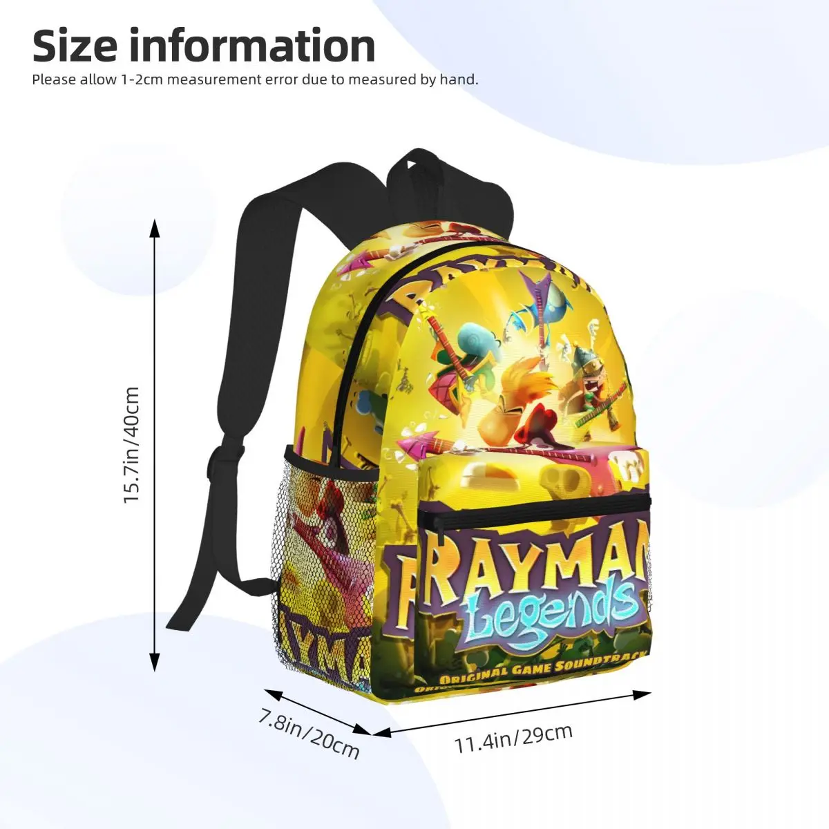 حقيبة ظهر للطلاب من ألعاب الرسوم المتحركة Rayman Legends حقيبة مدرسية للمشي لمسافات طويلة والسفر حقيبة نهارية للأولاد والبنات حقيبة كتب عصرية حقائب كتف