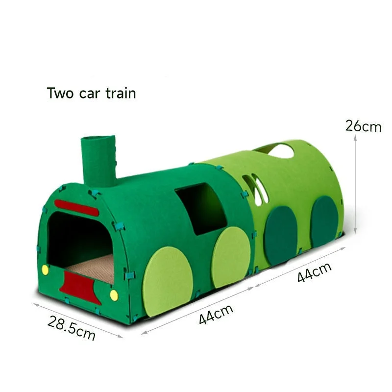 

Train Cat Tunnel Nest Cat Scratching Board Cat Tunnel Folding Tunnel for Indoor