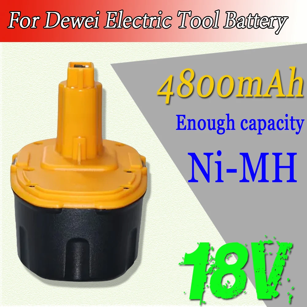 18V 4800mAh NiMH Battery For Dewalt DC9096 DE9039 DE9096 DE9098 DE9503 DC212 DC330 XRP Cordless Drill Replacement Cell