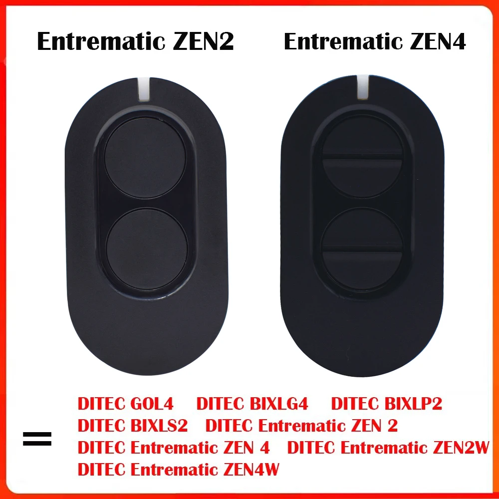 NEW DITEC ZEN2 ZEN4 REMOTE CONTROLS ROLLING CODE 433.92MHz Remote Opener For Garage, Gates, Railings, Sliding Doors