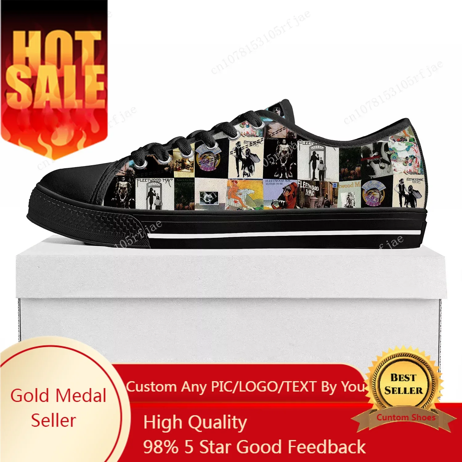 

Fleetwood Mac Low Top Rock Band Sneakers Mens Womens Teenager Canvas Peter Green Sneaker Couple Shoes Penguin