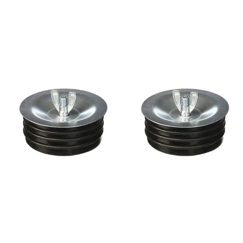 AA81-2X 4 Inch Drain Cleaning Cover Utility Expansion Pipe Plug Sewer Pipe Plug Fits Most Pipes Sink Stop Stopper