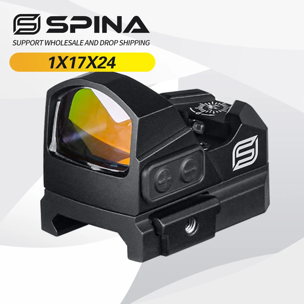 

SPINA Optics 1x17x24 Tactical Red Dot Scope Sight Shooting Optical Sight for Outdoor Hunting Sports Used for Real Rifle