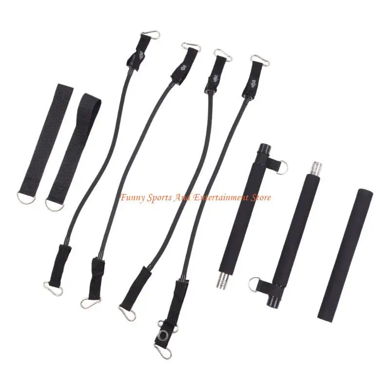 C4DE Pilates-Stab-Sets mit Widerstandsband, Heim-Fitnessstudios, Krafttrainingsgeräte – Detail 9