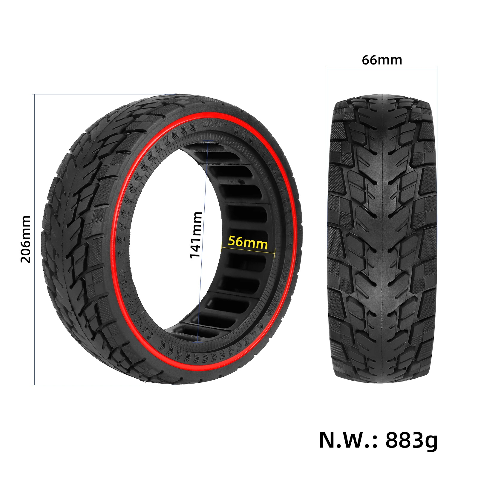 Ulip 8.5x2.5 Thicken Solid Tire For Dualtron Mini / Speedway Leger Electric Scooter 8.5 Inch Puncture resistant Tire Accessories