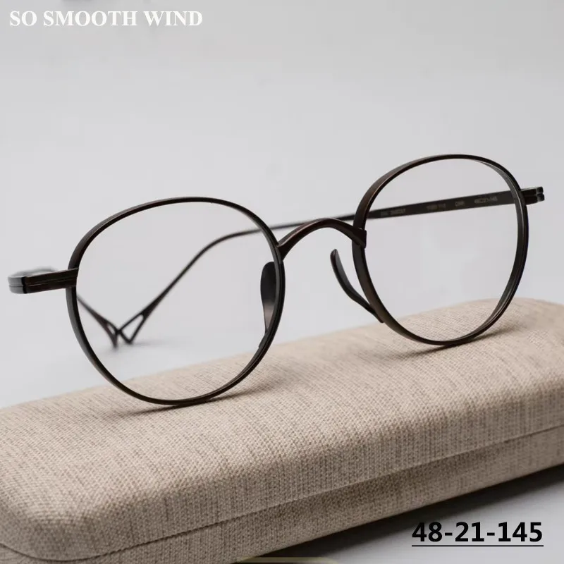 

Japanese Handmade Titanium Glasses Frame Men Women Round Oval Eyeglasses Ultralight Square Retro Spectacles Brand Design Eyewear