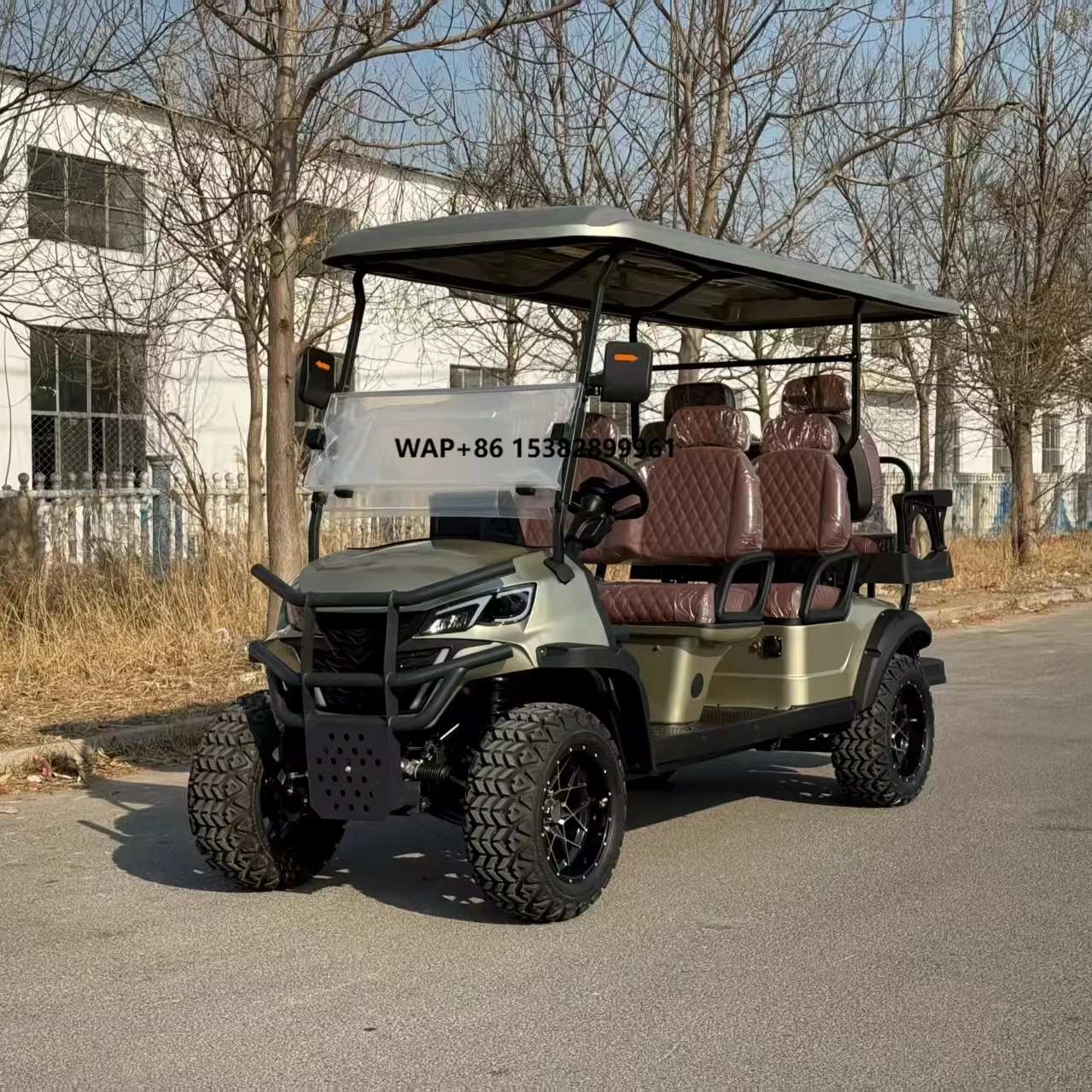 SHUIMAN JINSHAN Hunting Electric Multi-purpose Off-road Elevated 6-seater Golf Cart with 3.5kw Motor and 80-100km Range