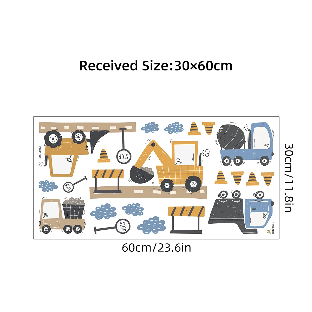 Cartoon Cute Construction Truck Wall Stickers Decoration for Bedroom Wall Decals Home Decore Living Room Wall Art Kids Room
