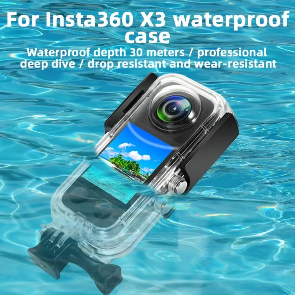 For Insta360 X3 Dive Case Waterproof Housing For Insta 360 X3 Underwater Protection Box Panoramic Action Camera Accessories