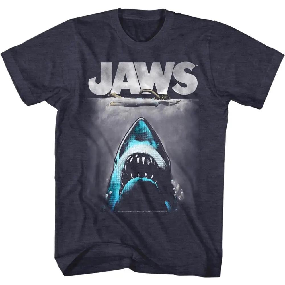 Jaws 70's Thriller Movie Great White Coming For Colorful Morsel Men's T Shirt