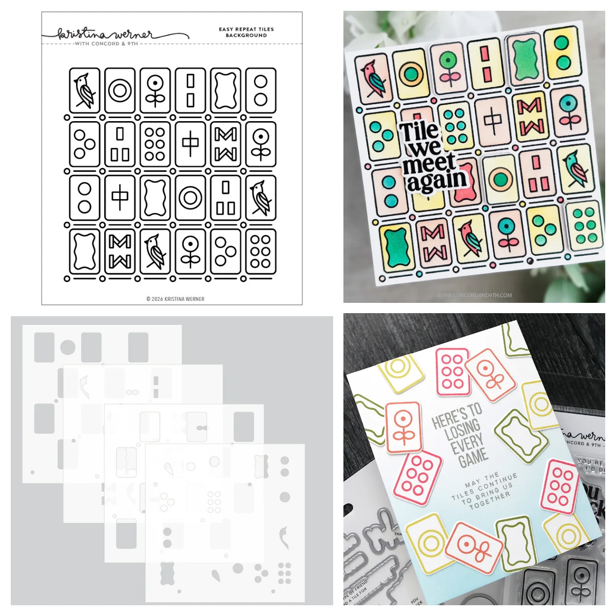 Mei 2026 Nieuw avontuur wacht op u: Fresh Kicks Mahjong Tiles Splash Stencil Pack Metal Cutting Dies Stamp voor DIY handgemaakte scrapbook