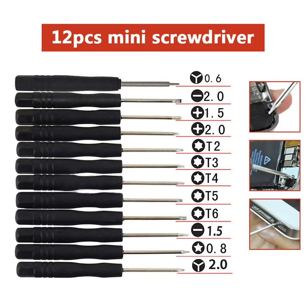 

12 Pieces Screwdriver Set Multi-Functional Multi-sizes Mini Screwdrivers Repairing Tools Smartphone Tablet Products