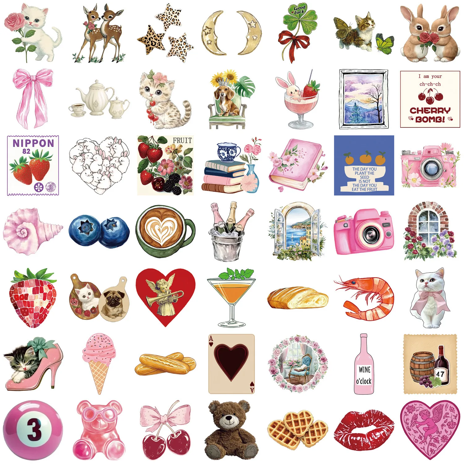 50 قطعة من ملصقات Pinterest الجمالية لتزيين الأزياء Harajuku للكمبيوتر المحمول والأمتعة الإبداعية على الحائط ديكور ملابس الشارع الشهير ملصق إبداعي