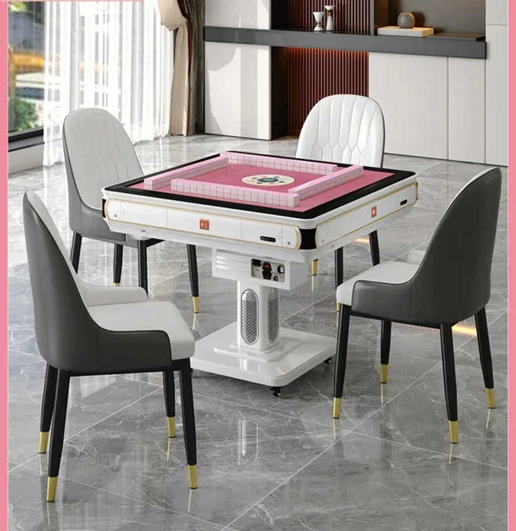 Mahjong machine with fully automatic dual wheel drive folding, warm and quiet function for mahjong tables and dining tables