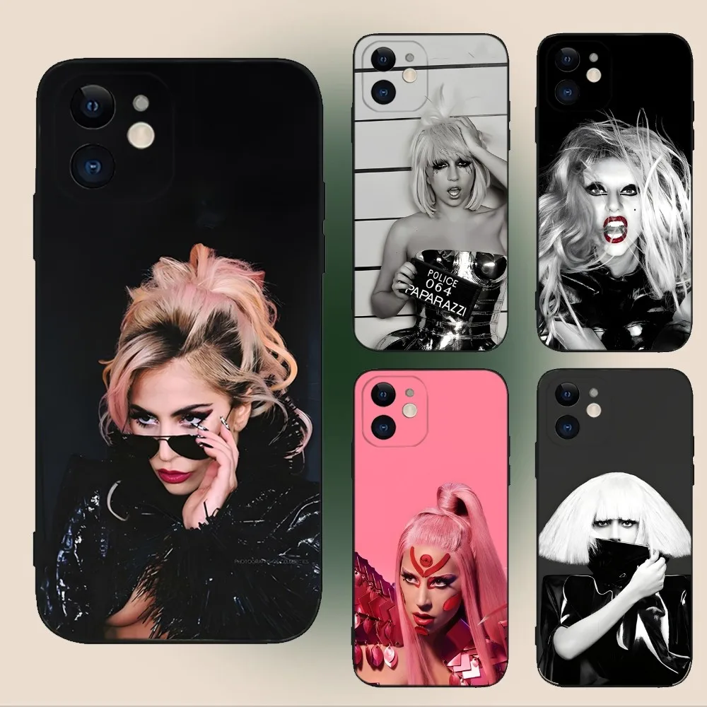 Singer L-Lady Gaga Phone Case For iPhone 15,14,13,12,11,Plus,Pro Max,XS,X,XR,SE,Mini,8,7 Soft Silicone Black Cover