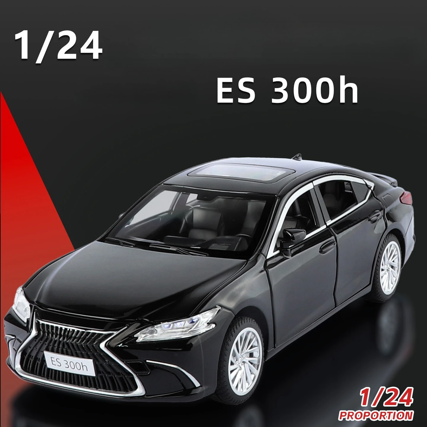 1:24 ES300H Modello di auto in lega alla moda Berlina Ritorno al suono e giocattolo del veicolo leggero per i regali del ragazzo