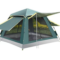 Automatic Four Sided Camping Tent 210D Oxford UV Proof Instant Pop Up Beach Tent Waterproof Canopy Rain Fly Dome Tent