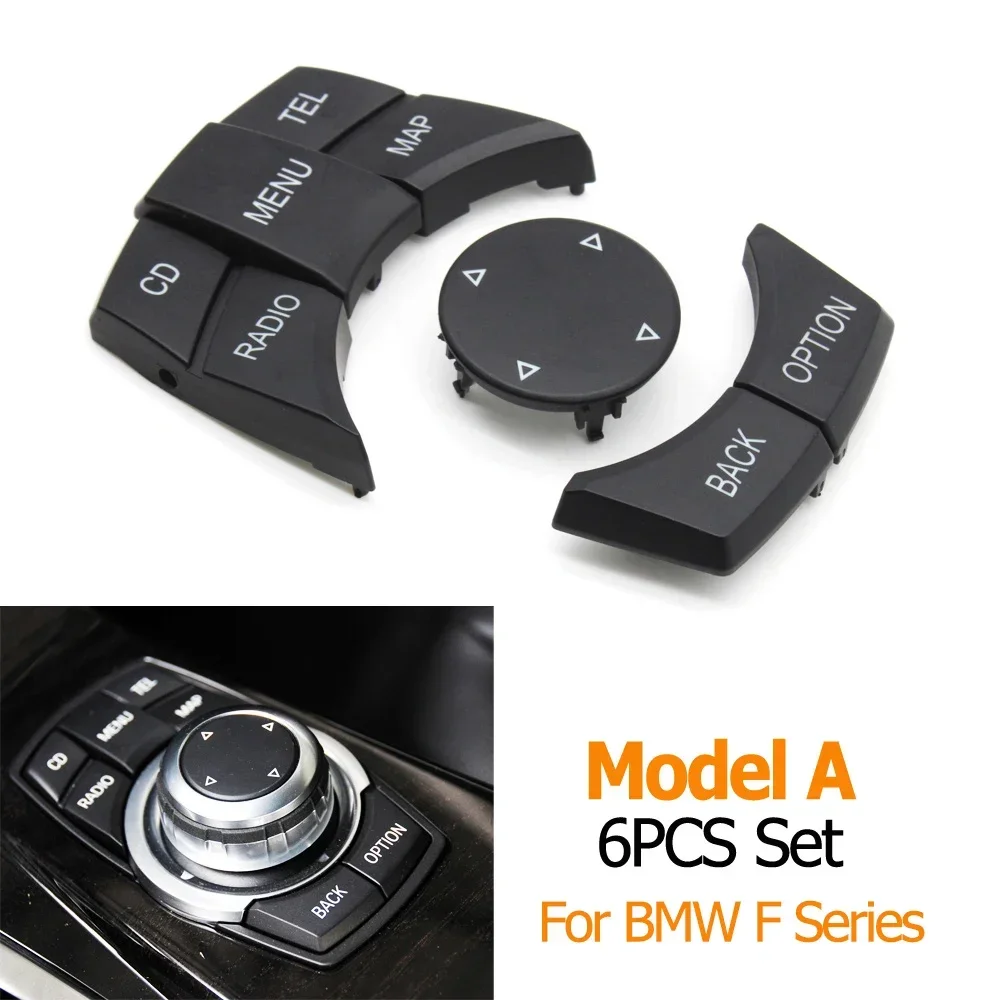 

For BMW 1 2 3 4 5 6 7 X3 X4 F20 F22 F30 F34 F36 F10 F02 F06 F25 F15 F16 Car Interior CIC IDrive Multimedia Knob Menu Buttons Kit